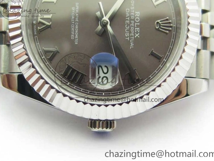 1219 DateJust 41mm 126334 SS BP Maker 1:1 Best Edition New Version Gray Roman Dial on Jubilee Bracelet Reliable 3035